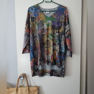 INOAH Multicolor Graffiti Tunic XL